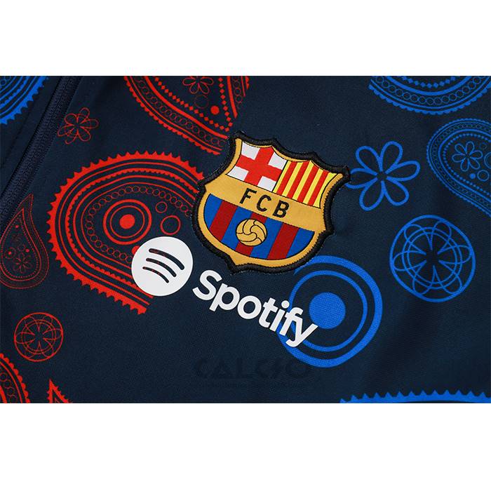 Tuta da Track di Giacca FC Barcellona 2024-2025 Rosso e Blu